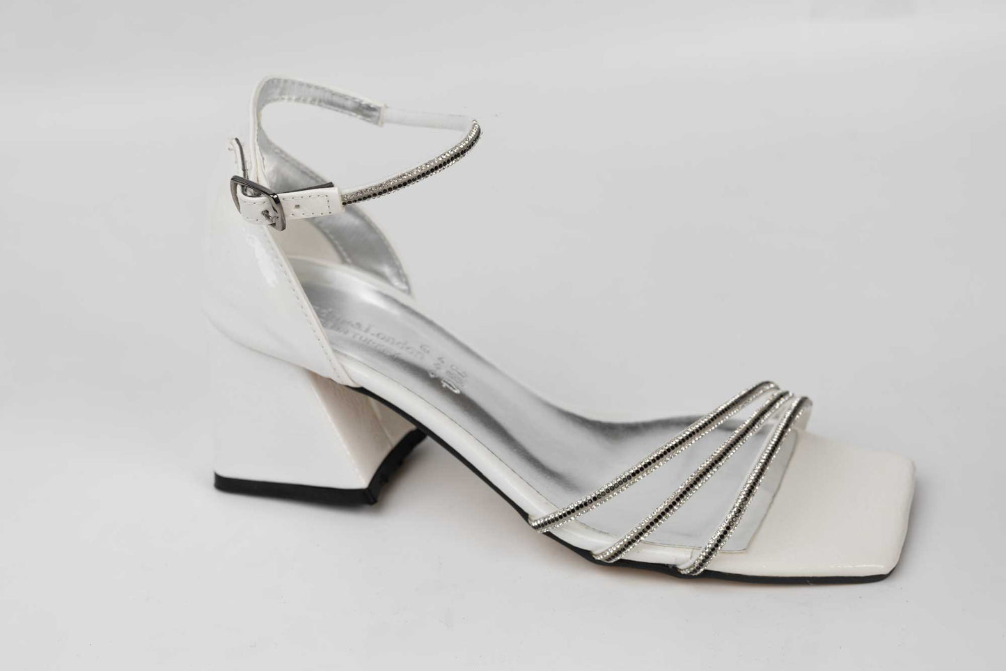 Women's eco-leather sandals LONDON 320 white