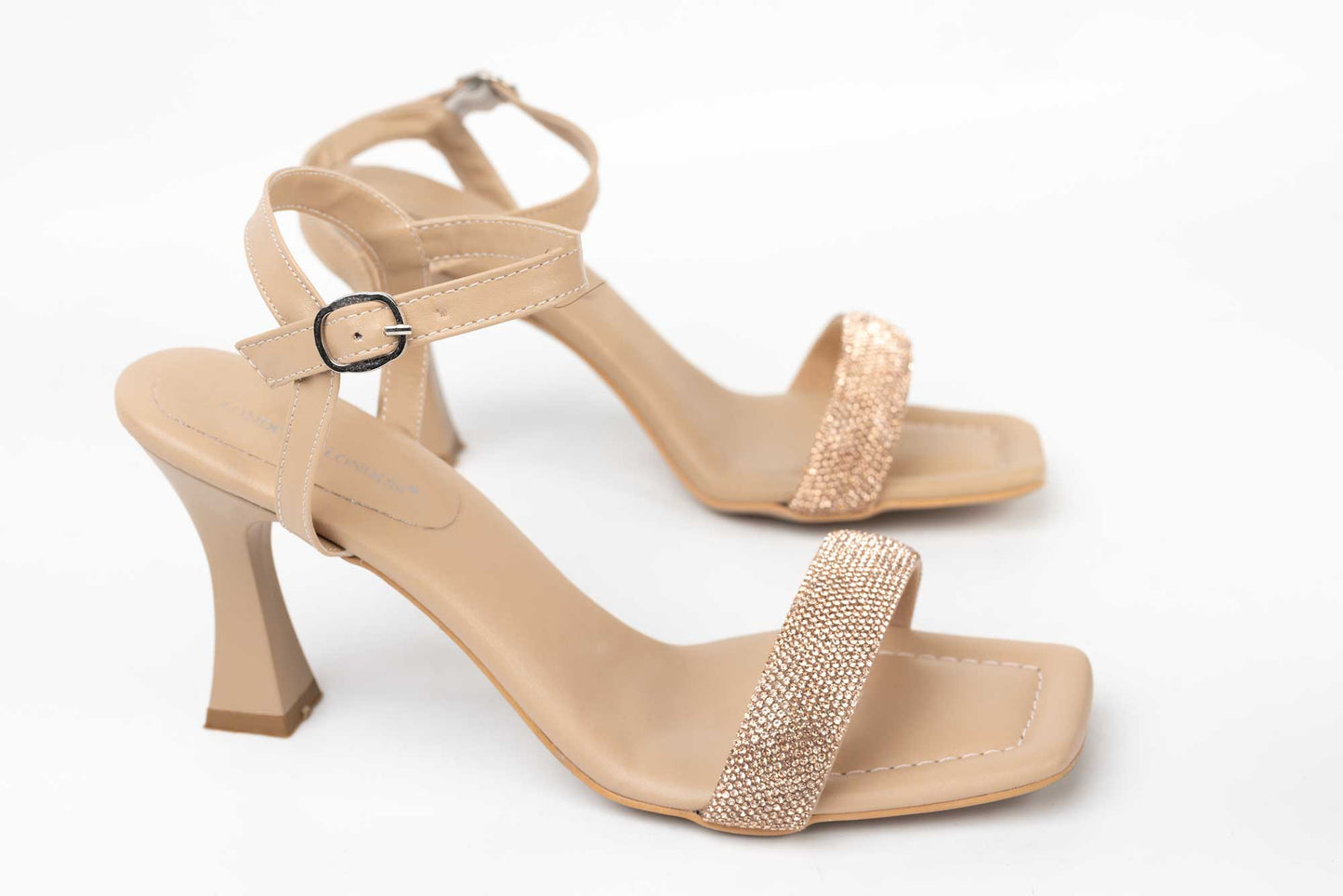 Women's eco-leather sandals LONDON 380-10 beige