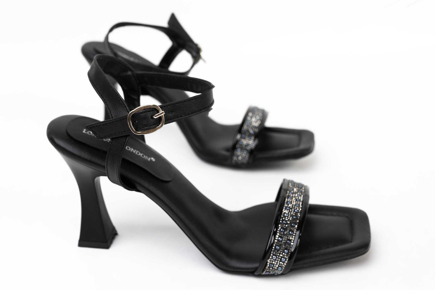 Women's eco-leather sandals LONDON 391-10 black