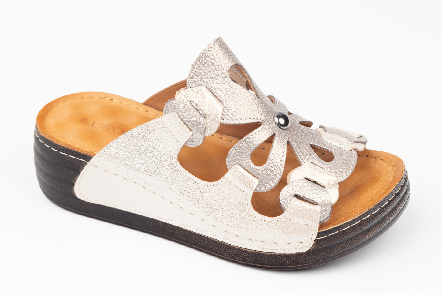 Saboti dama piele naturală LSD 216 Pudra