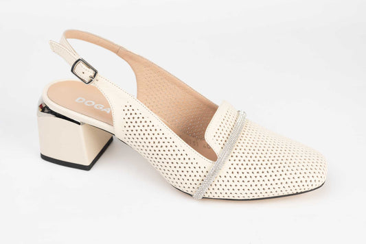 Pantofi dama piele naturala intepata DOGATI 573 Bej