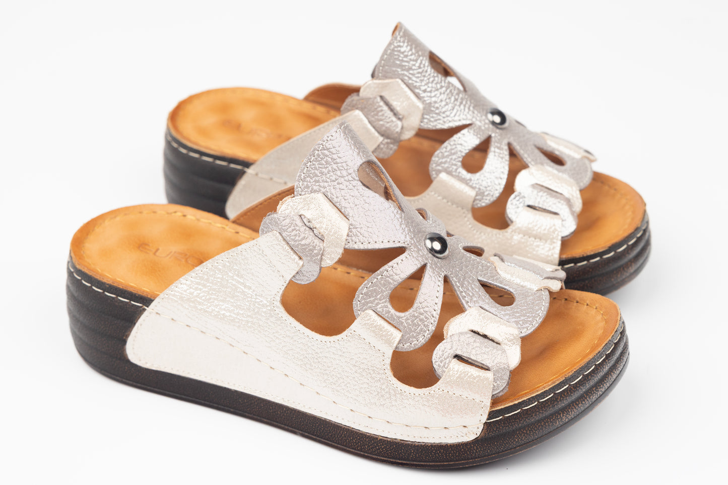 Saboti dama piele naturală LSD 216 Pudra