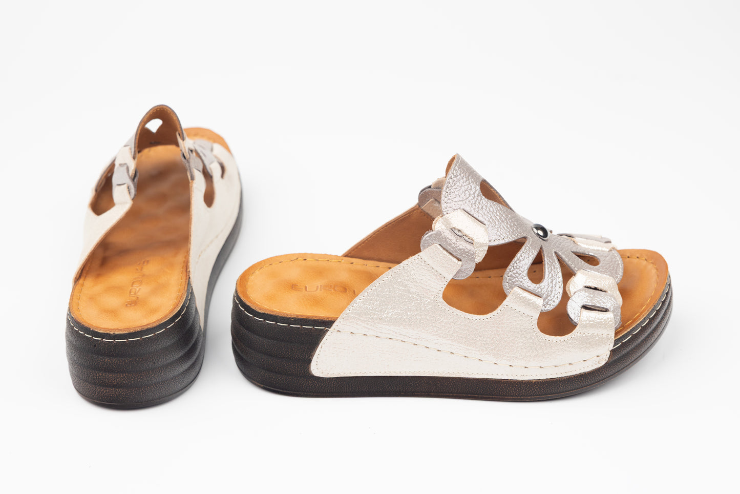 Saboti dama piele naturală LSD 216 Pudra