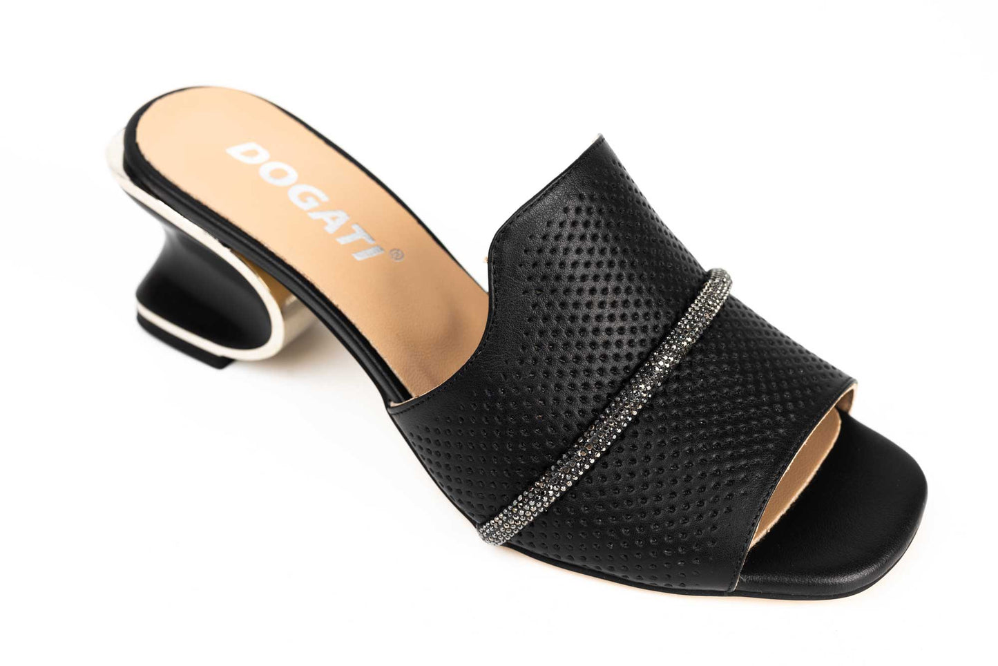 Women's clogs in natural leather, studded DOGATI 532 N