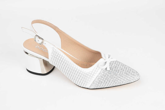 Pantofi dama piele naturala intepata DOGATI 563 Alb