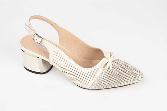 Pantofi dama piele naturala intepata DOGATI 563 Bej/ LSD 2500 Bej