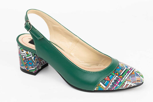 Pantofi dama piele naturala dec 55 Verde