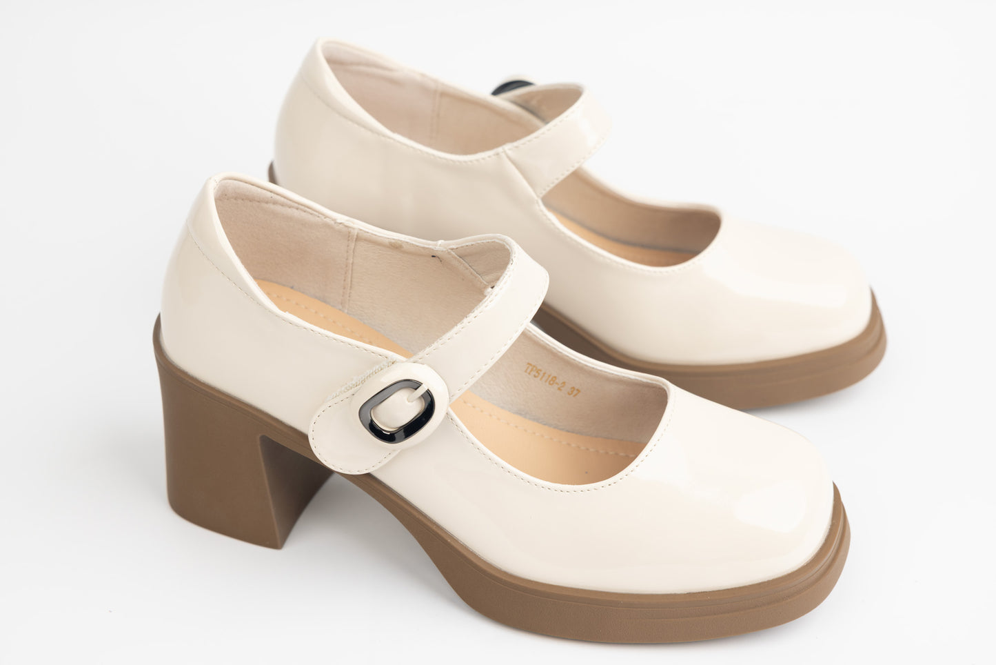 Pantofi dama piele naturală lăcuită FORMAZIONE 5118-2 Crem lac