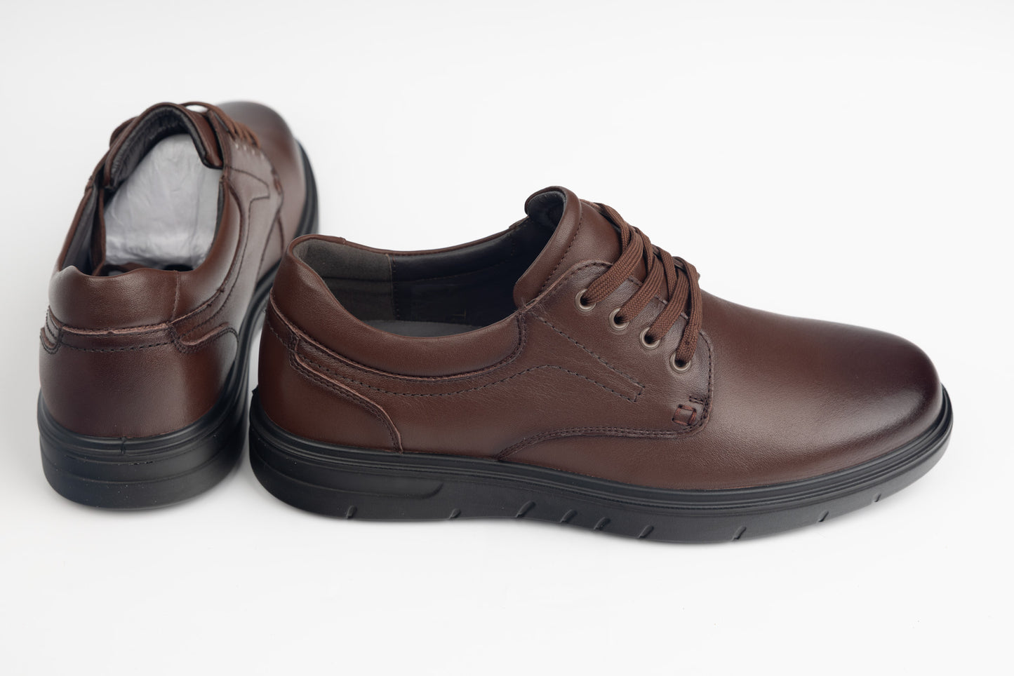 Men's genuine leather shoes JOHAN 8012 Brown