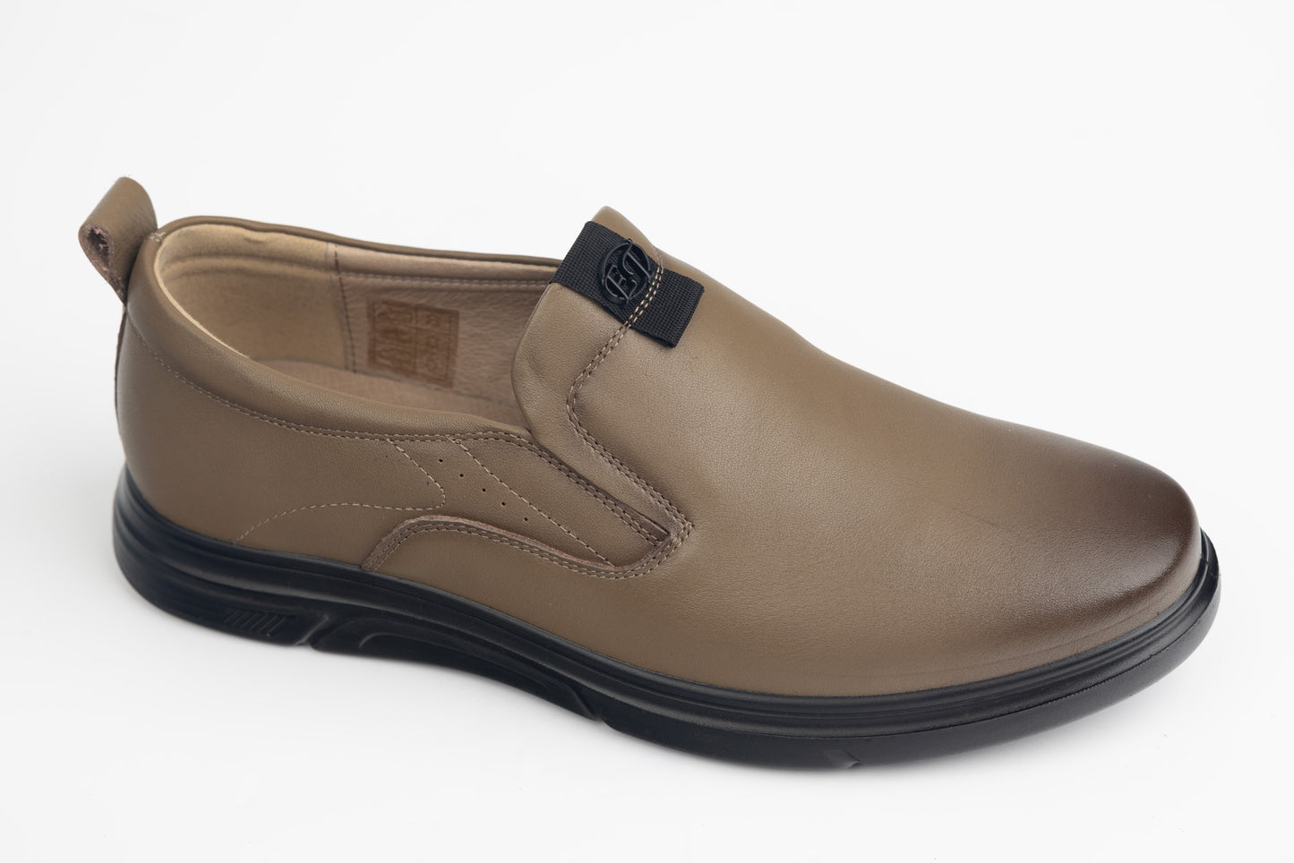 Men's genuine leather shoes JOHAN 202405 Khaki