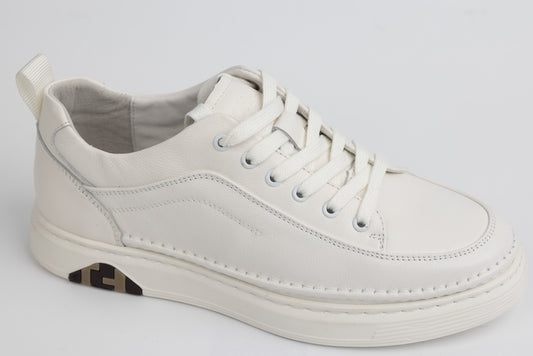 Pantofi piele naturală unisex JOHAN 82826 Alb