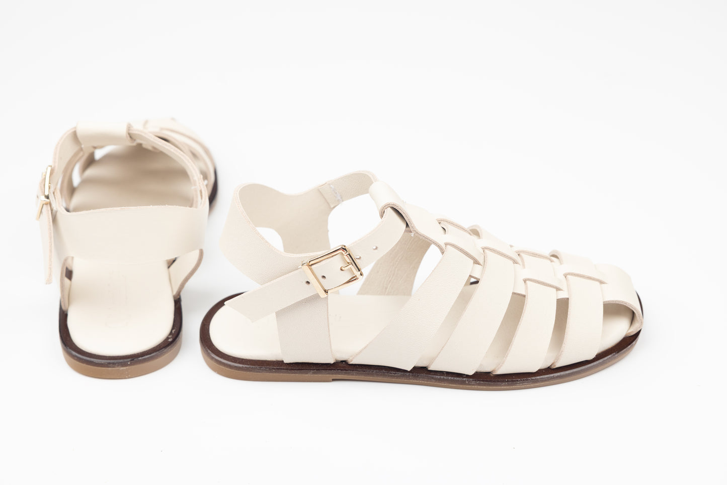 Women's genuine leather sandals ANNA VIOTI 2313 Beige