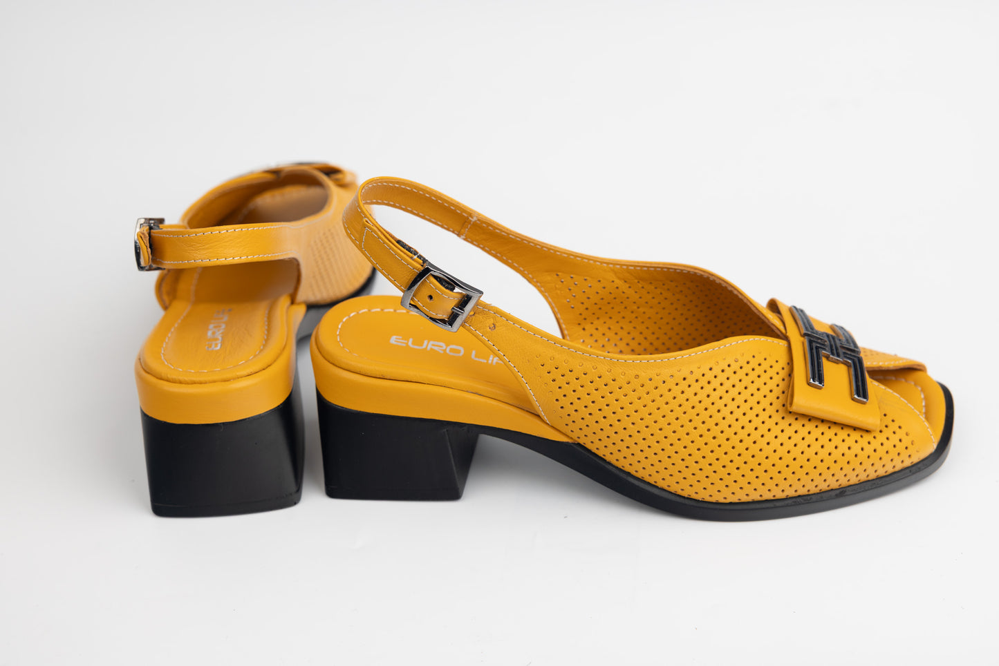 Women's genuine leather sandals LSD 1038 Yellow