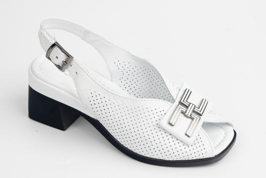 Sandale dama piele naturală 1038 Alb