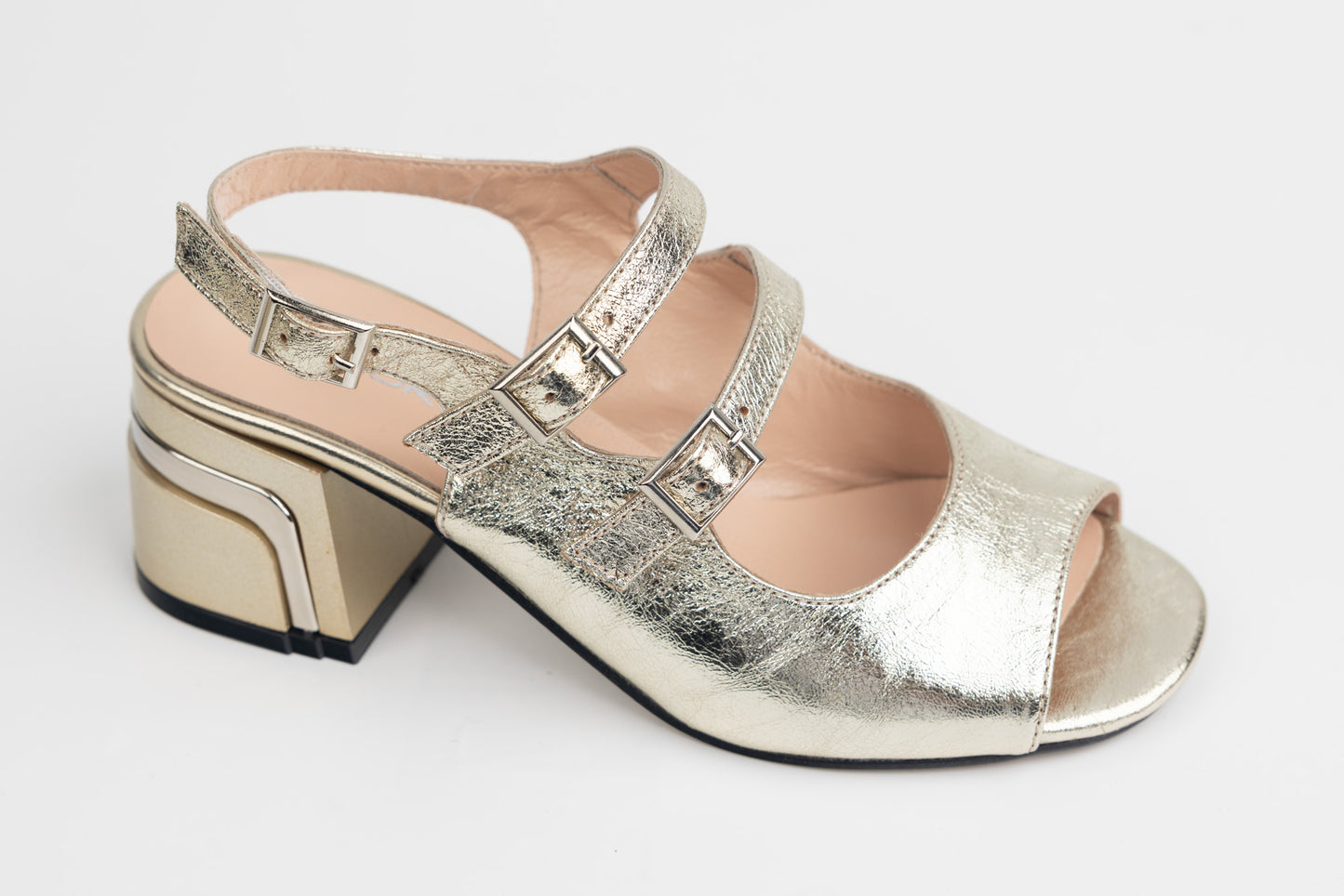 Women's genuine leather sandals LSD 909 Gold