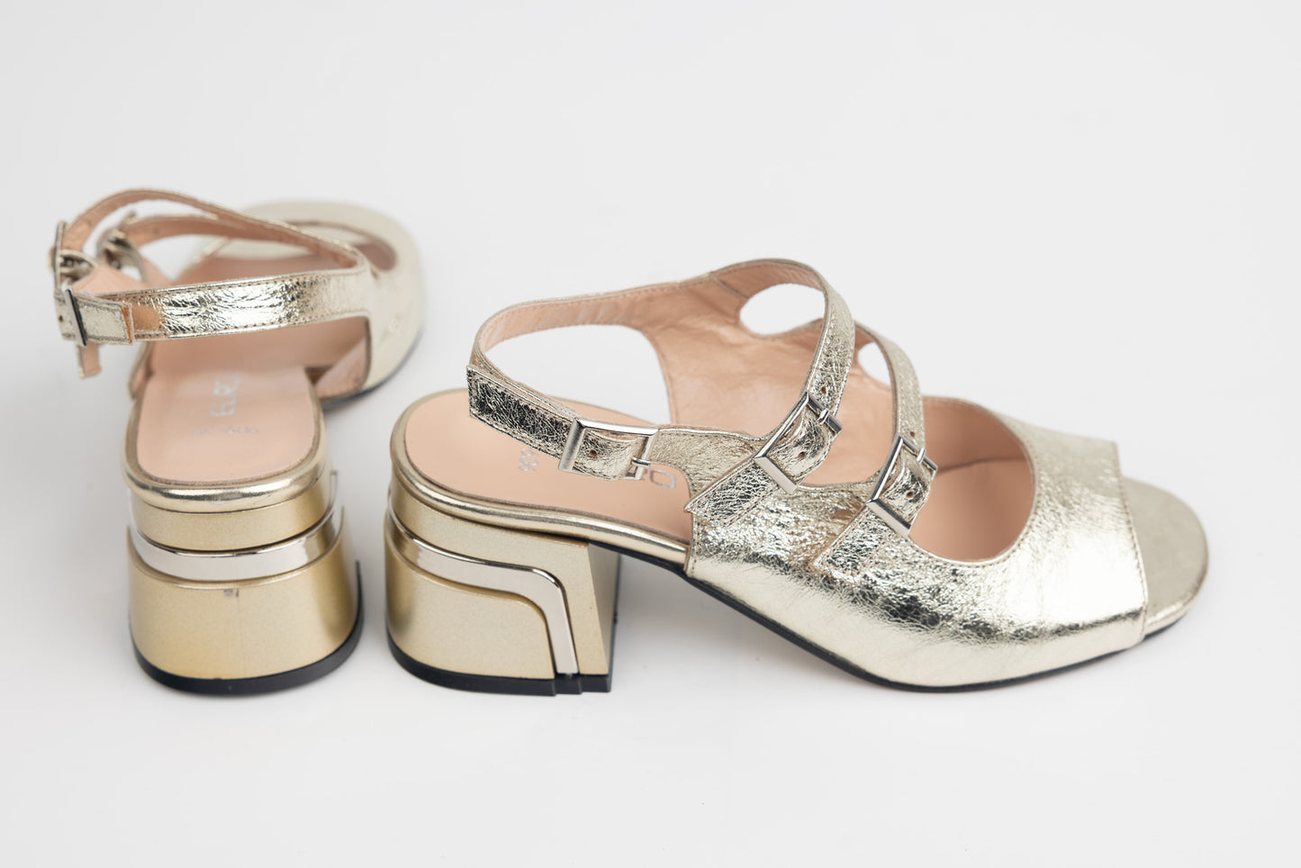 Women's genuine leather sandals LSD 909 Gold