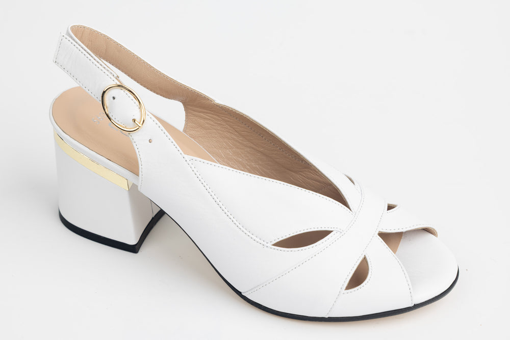 Sandale dama piele naturală LSD 560 Alb
