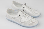 Pantofi dama piele naturală perforata GORETTI 43-01 Alb