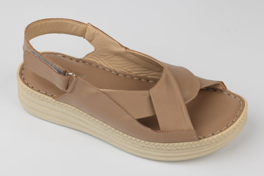 Women's genuine leather sandals ADELINE Mara Capucino