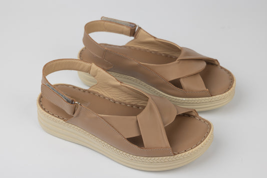 Women's genuine leather sandals ADELINE Mara Capucino