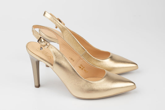 Pantofi dama piele naturală SALA 1082 Auriu
