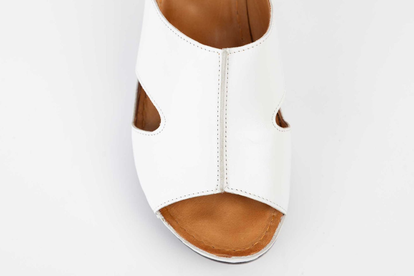 Women's genuine leather clogs LSD White