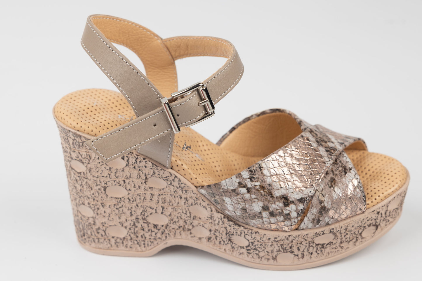 Women's genuine leather sandals LSD 310 Snake au