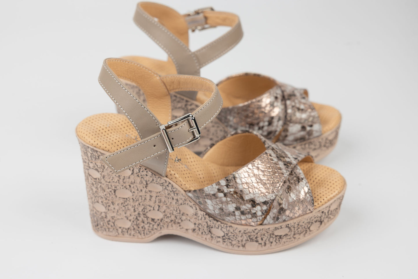 Women's genuine leather sandals LSD 310 Snake au