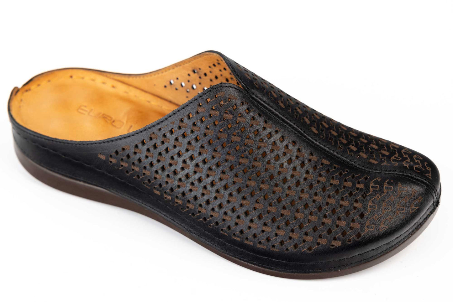 Women's perforated clogs, natural leather LSD 321 N 