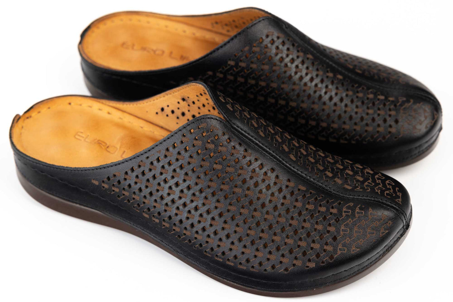 Women's perforated clogs, natural leather LSD 321 N 