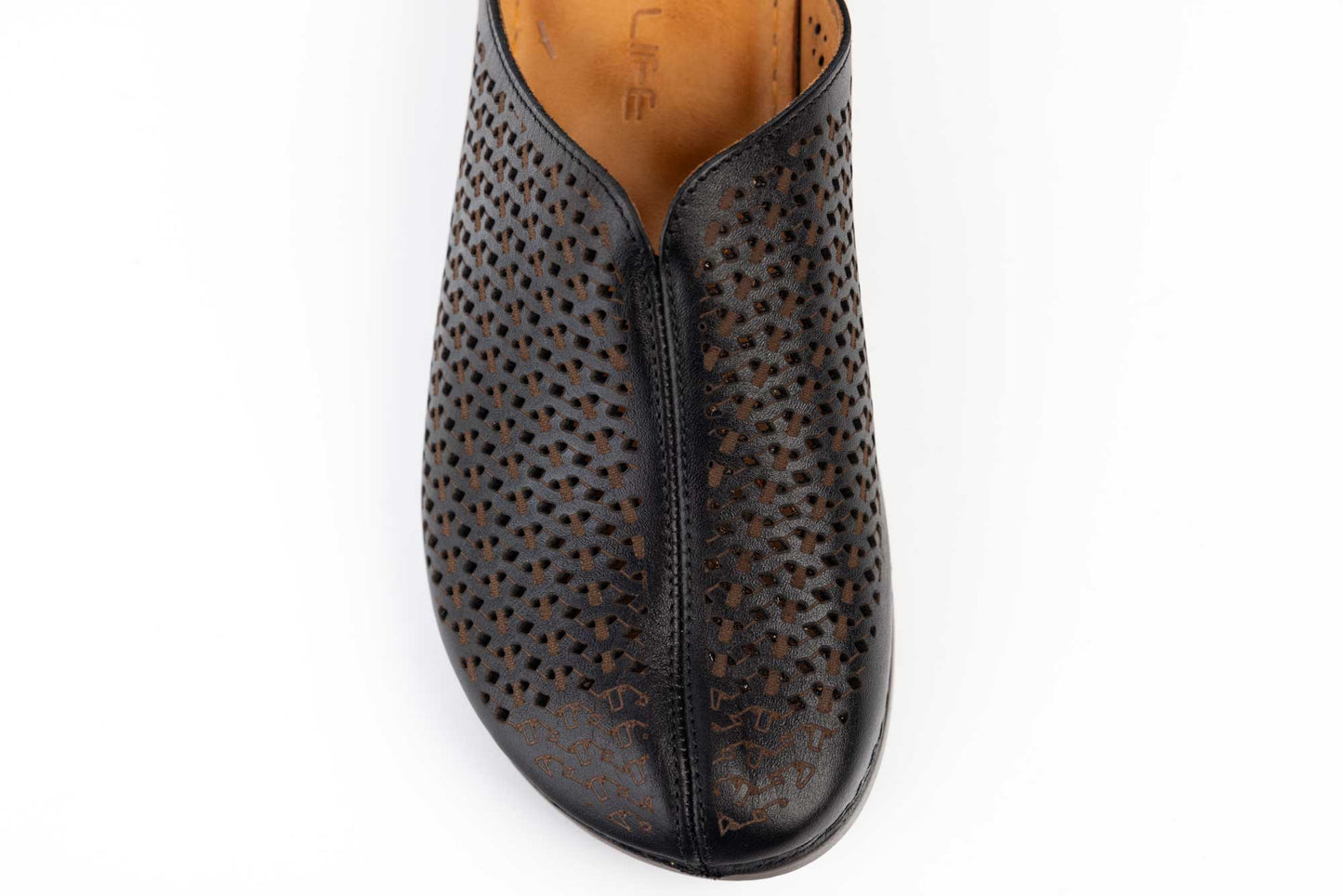 Women's perforated clogs, natural leather LSD 321 N 