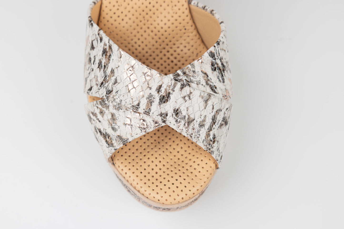 Women's genuine leather sandals LSD 310 White Au