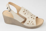 Sandale dama casual piele naturala RUSAY ALBY Bej