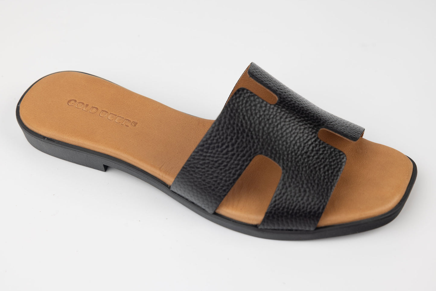 Women's genuine leather slippers GOLD DEER 3175 N