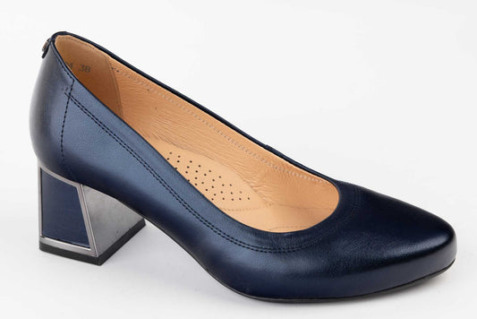 Pantofi dama piele naturală PULSO 1326 Blue XXL