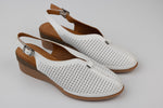 Pantofi dama piele naturală talpa ortopedica LSD 642 Alb