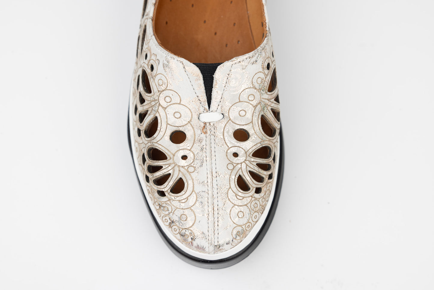 Women's shoes, genuine leather, orthopedic sole, LSD 161, Golden gray