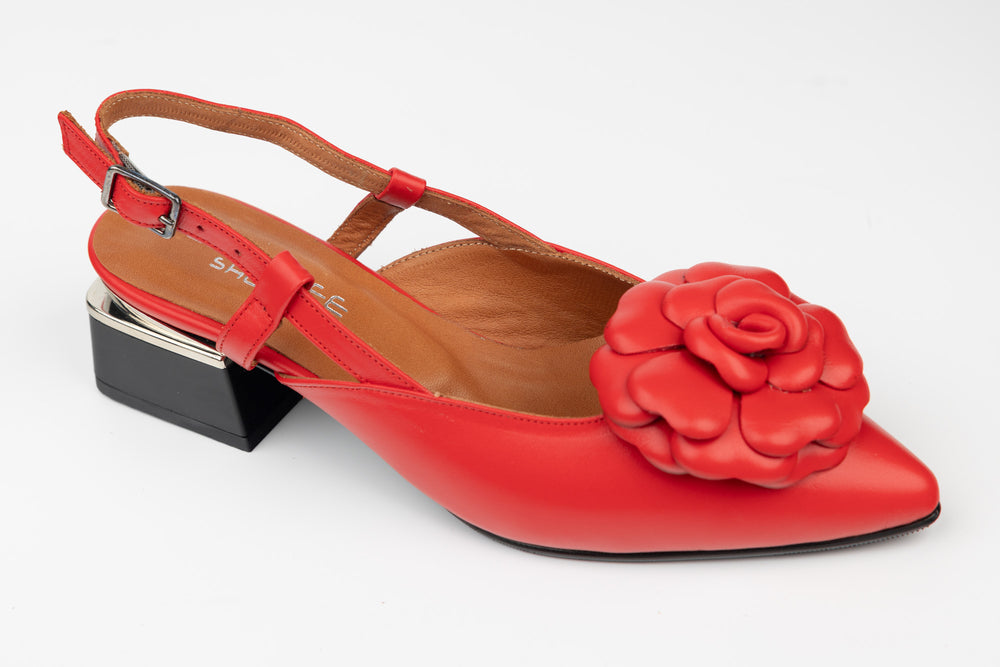 Pantofi dama piele naturală LSD 3770 Roșu