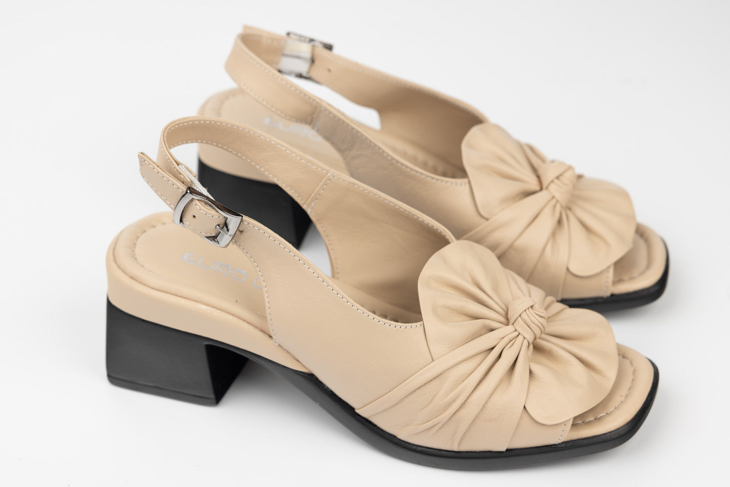 Women's genuine leather sandals LSD 1019 Beige