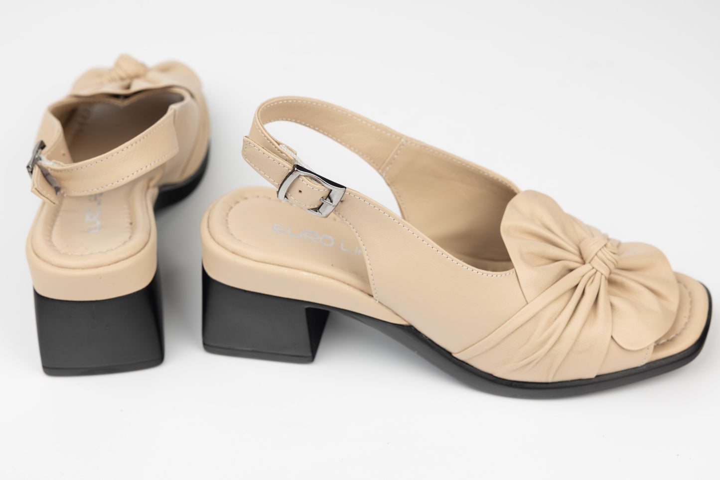 Women's genuine leather sandals LSD 1019 Beige