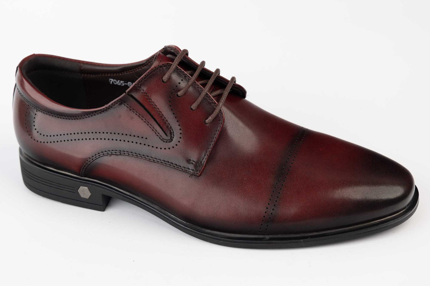 Pantofi barbati eleganti piele naturala ELDEMAS 7065-844 Bordo lac