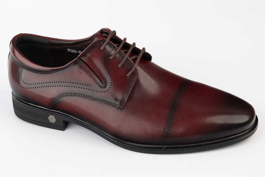 Pantofi barbati eleganti piele naturala ELDEMAS 7065-844 Bordo lac
