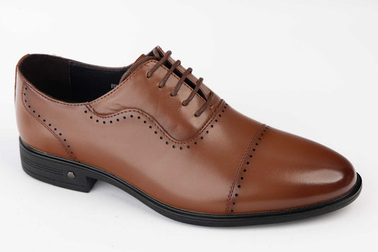 Pantofi barbati eleganti piele naturala ELDEMAS 066-023 Maro
