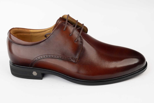 Pantofi barbati eleganti piele naturala ELDEMAS 066-020 Maro lac