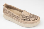 Pantofi dama piele naturală perforata GORETTI 43-55 Bej
