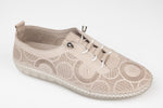 Pantofi dama piele naturală perforata GORETTI 43-01 Bej