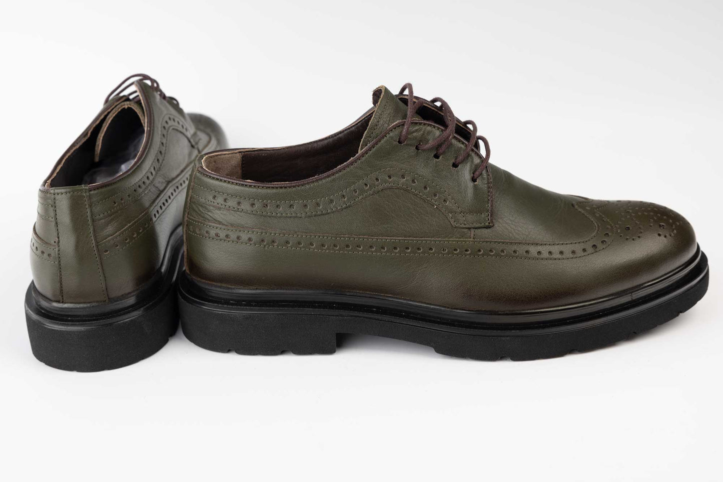 Men's genuine leather shoes DOGATI 09 Green