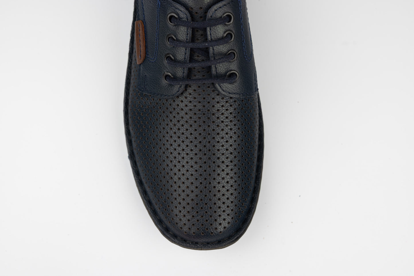 Men's shoes genuine leather GORETTI 6-106 Blue perforated