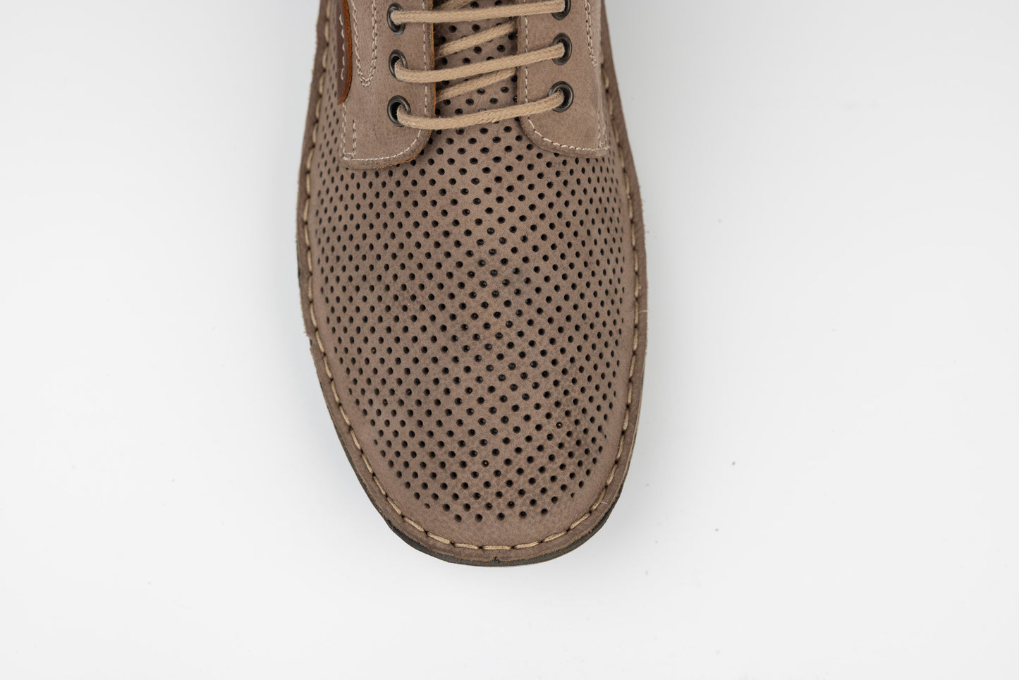 Men's genuine leather shoes GORETTI 6-106 Perforated gray