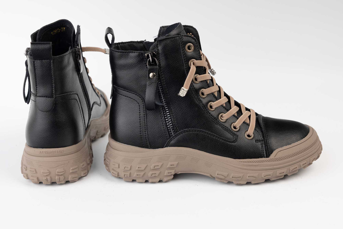 Women's casual boots made of genuine leather FRANCO GERARDO 1292 Black 